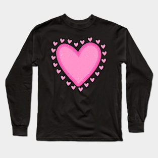 Funny Hearts Kids School Valentines Day Girls Boys Long Sleeve T-Shirt